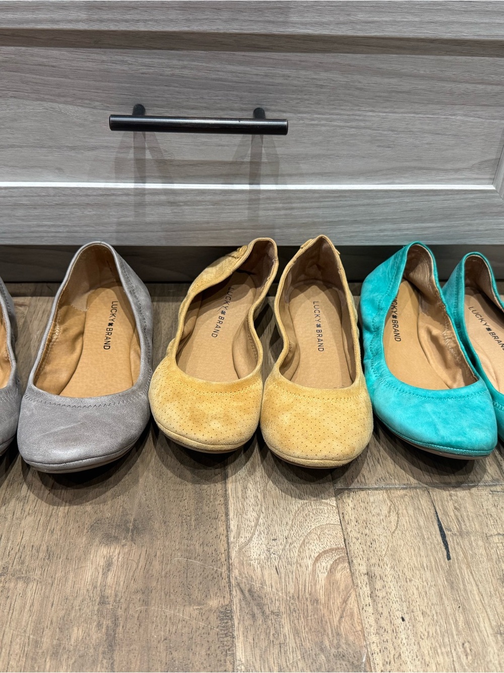 Size 8 Lucky Brand ballet flats - lot of 3 pairs of ladies shoes